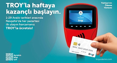 TROY Logolu Temassız Kartlarla Yapılan İlk Ulaşım Ödemesi Ücretsiz